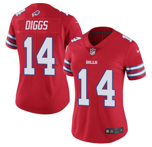 Women's Buffalo Bills #14 stefon diggs Red Vapor Untouchable Limited Stitched NFL Jersey (Run Samll）